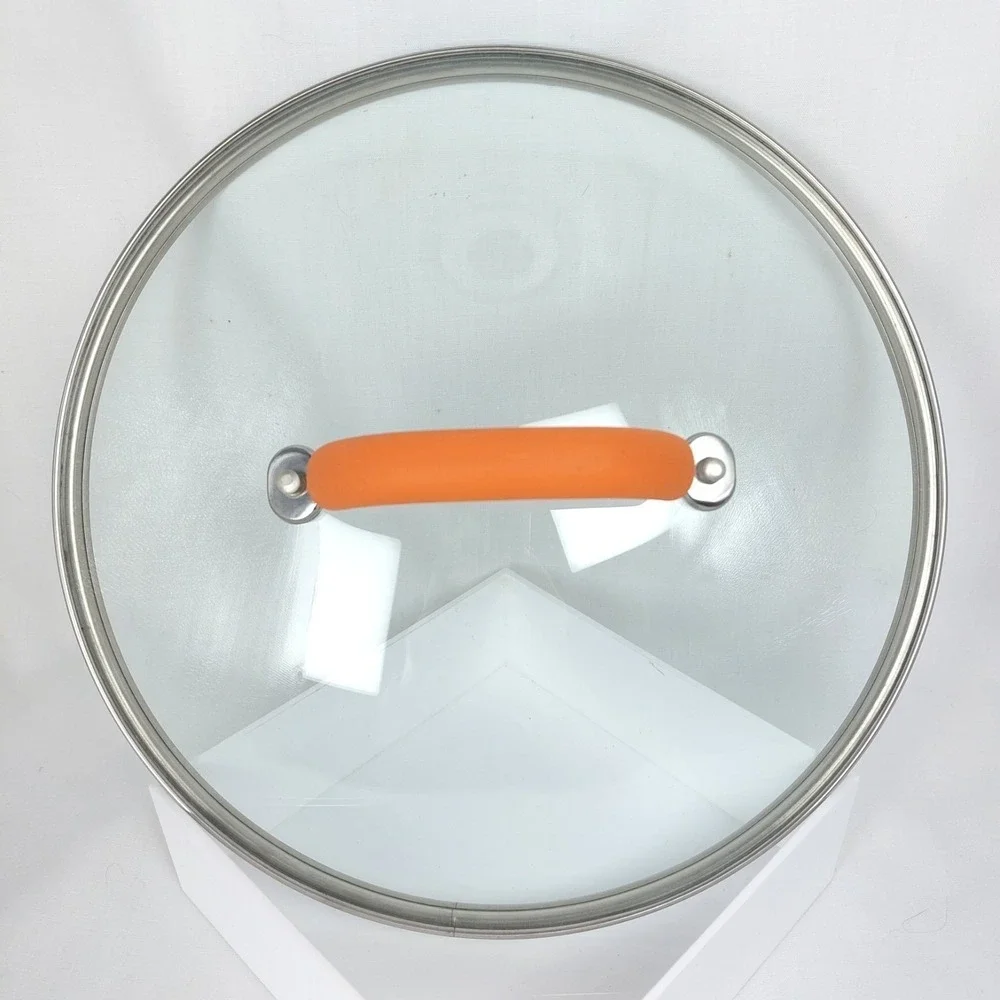 Rachael Ray Tempered Glass Replacement Lid‎ Orange Handle 10